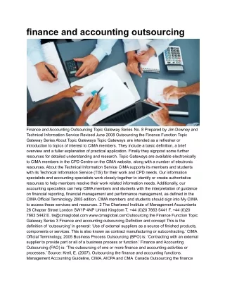 finance and accounting outsourcing