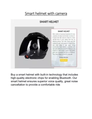 smart helmet with camera smart helmet with camera