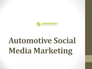 Automotive Social Media Marketing