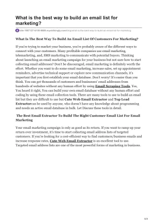 what is the best way to build an email list