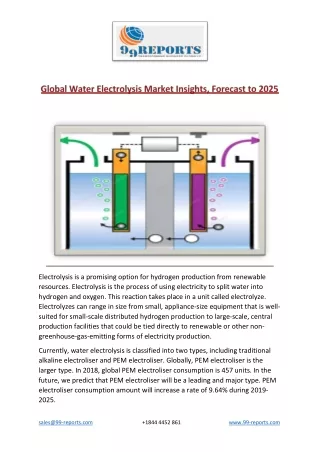 electrolysis is a promising option for hydrogen