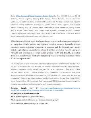 global offline automated optical inspection