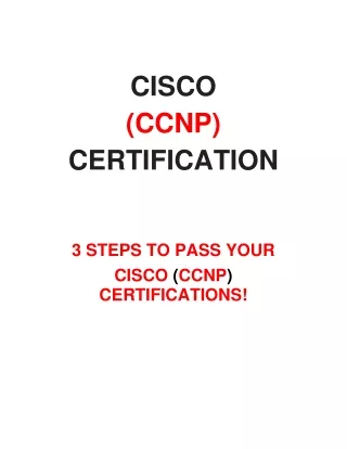 100% PASS CCNP Certificate Without Exam or Training