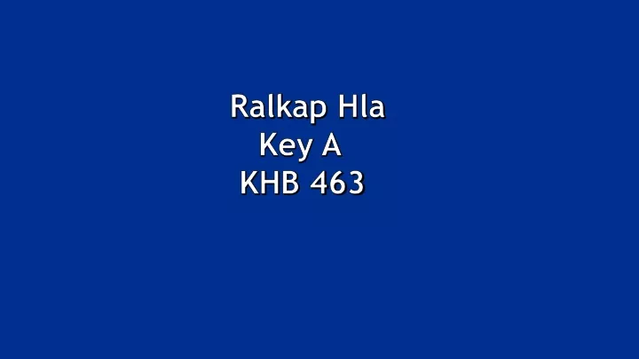 ralkap hla key a khb 463