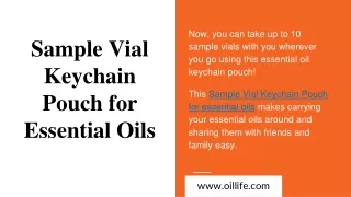 sample vial keychain pouch for essential oils