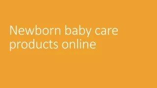 PPT - Newborn baby care products online