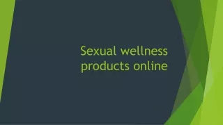 PPT - Sexual wellness products online