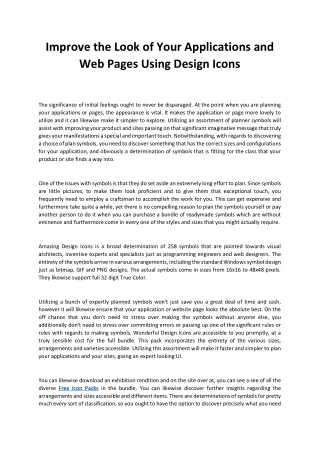 improve the look of your applications
