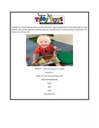 early learning centre in tugun
