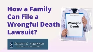 how a family can file a wrongful death lawsuit