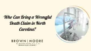Who Can Bring a Wrongful Death Claim in North Carolina?