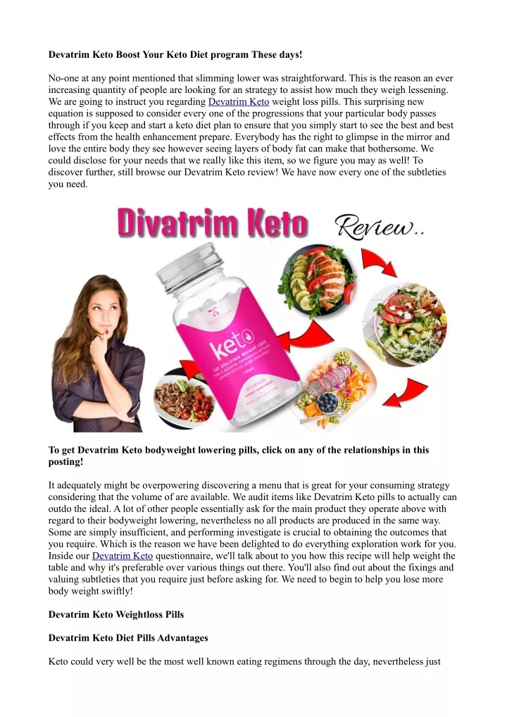 devatrim keto boost your keto diet program these