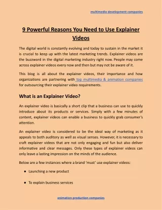 multimedia development companies