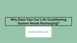 why does your car s air conditioning system needs recharging