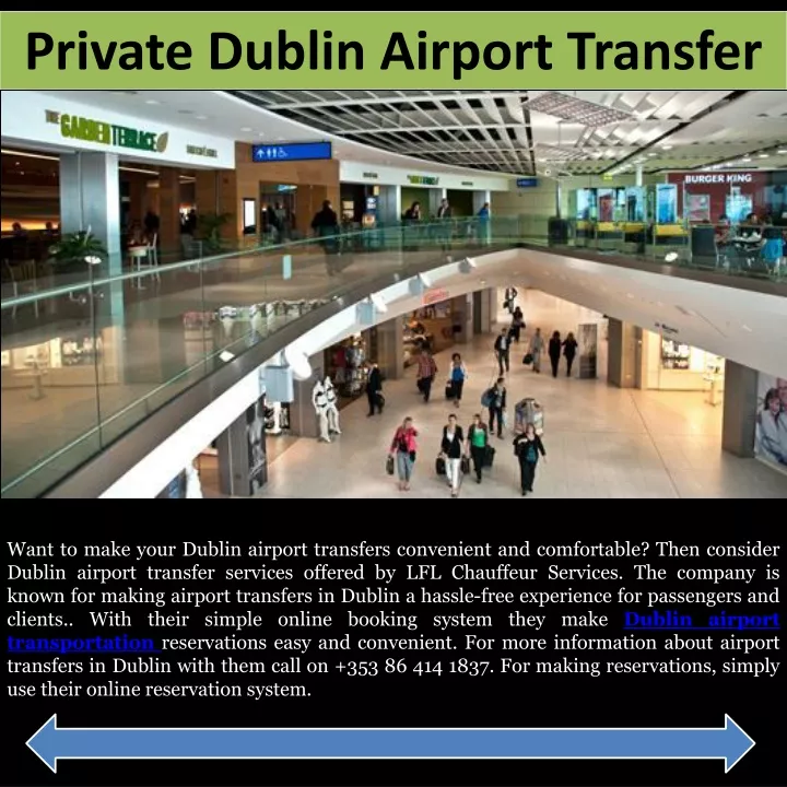private dublin airport transfer