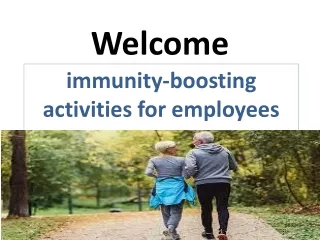 immunity-boosting activities for employees