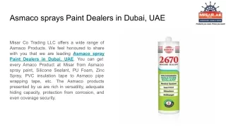 asmaco sprays paint dealers in dubai uae