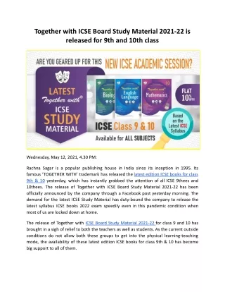 together with icse board study material 2021