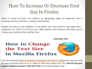 How to Increase or Decrease Font Size in Firefox
