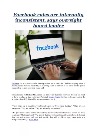 facebook rules are internally inconsistent says