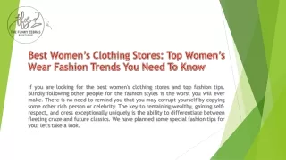 Best Women’s Clothing Stores Online | The Funky Zebras Boutique