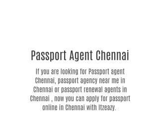 Passport Agent Chennai
