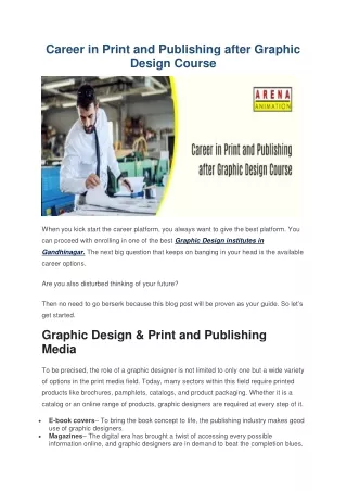 career in print and publishing after graphic