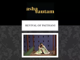 revival of paithani