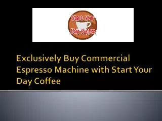 Buy a Commercial Espresso Machine