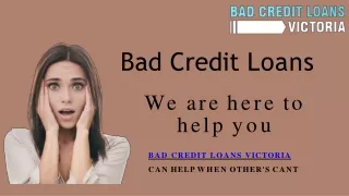 Get Urgent Loan With Bad Credit Loans Victoria