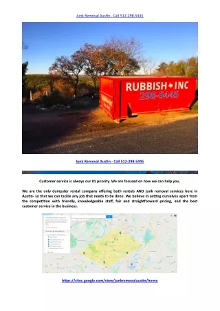 junk removal austin call 512 298 5445