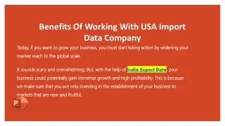 benefits of working with usa import data company