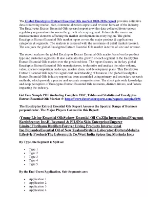 the global eucalyptus extract essential oils