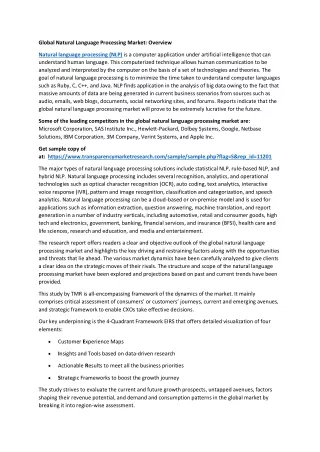 global natural language processing market overview