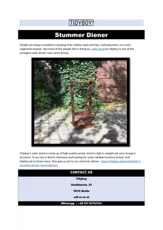 stummer diener