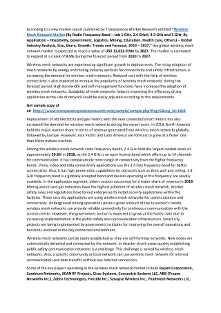 according to a new market report published