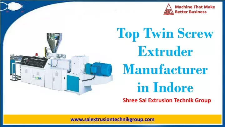 top twin screw extruder manufacturer in indore