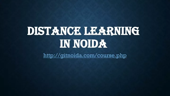 distance learning in noida