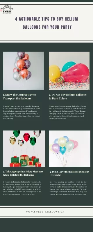 4 Actionable Tips to Buy Helium Balloons for Your Party
