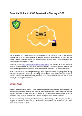 Guide to AWS penetration testing