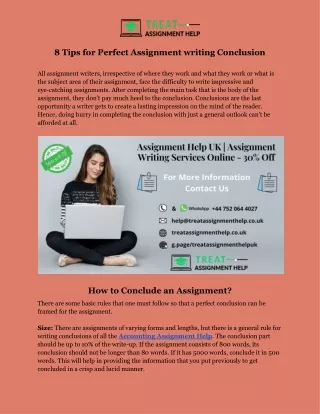 8 tips for perfect assignment writing conclusion