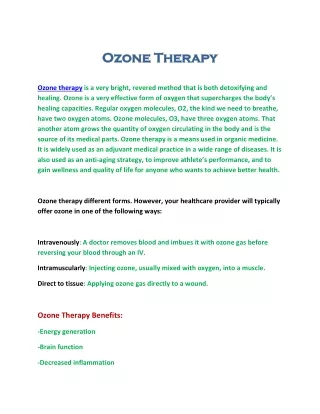 ozone therapy ozone therapy