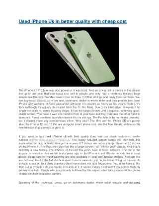 used iphone uk in better quality with cheap cost