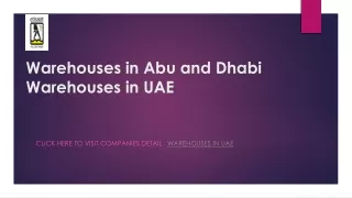 Warehouses in UAE | Warehouses in Abu Dhabi