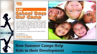 how summer camps help kids in their development