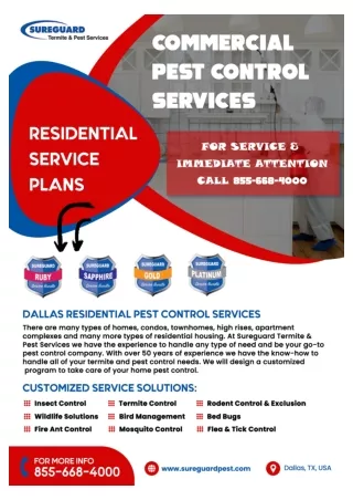 Dallas mosquito control |  Dallas cockroach control