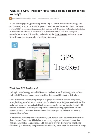what is a gps tracker how it has been a boom
