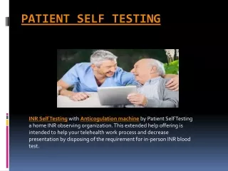 patient self testing