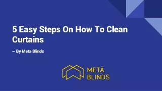 5 easy steps on how to clean curtains