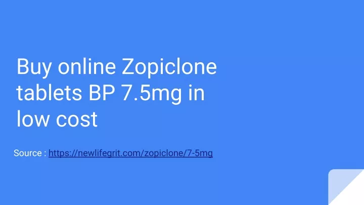 buy online zopiclone tablets bp 7 5mg in low cost